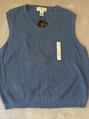 Vtg Preswick Moore Mens
Blue Sweater Vest Large Old Money Grandpacore Preppy
NWT